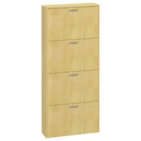 SCHUHSCHRANK Sulos  in 59/144/17 cm  - Honigeiche/Silberfarben, Design, Holzwerkstoff/Kunststoff (59/144/17cm) - MID.YOU
