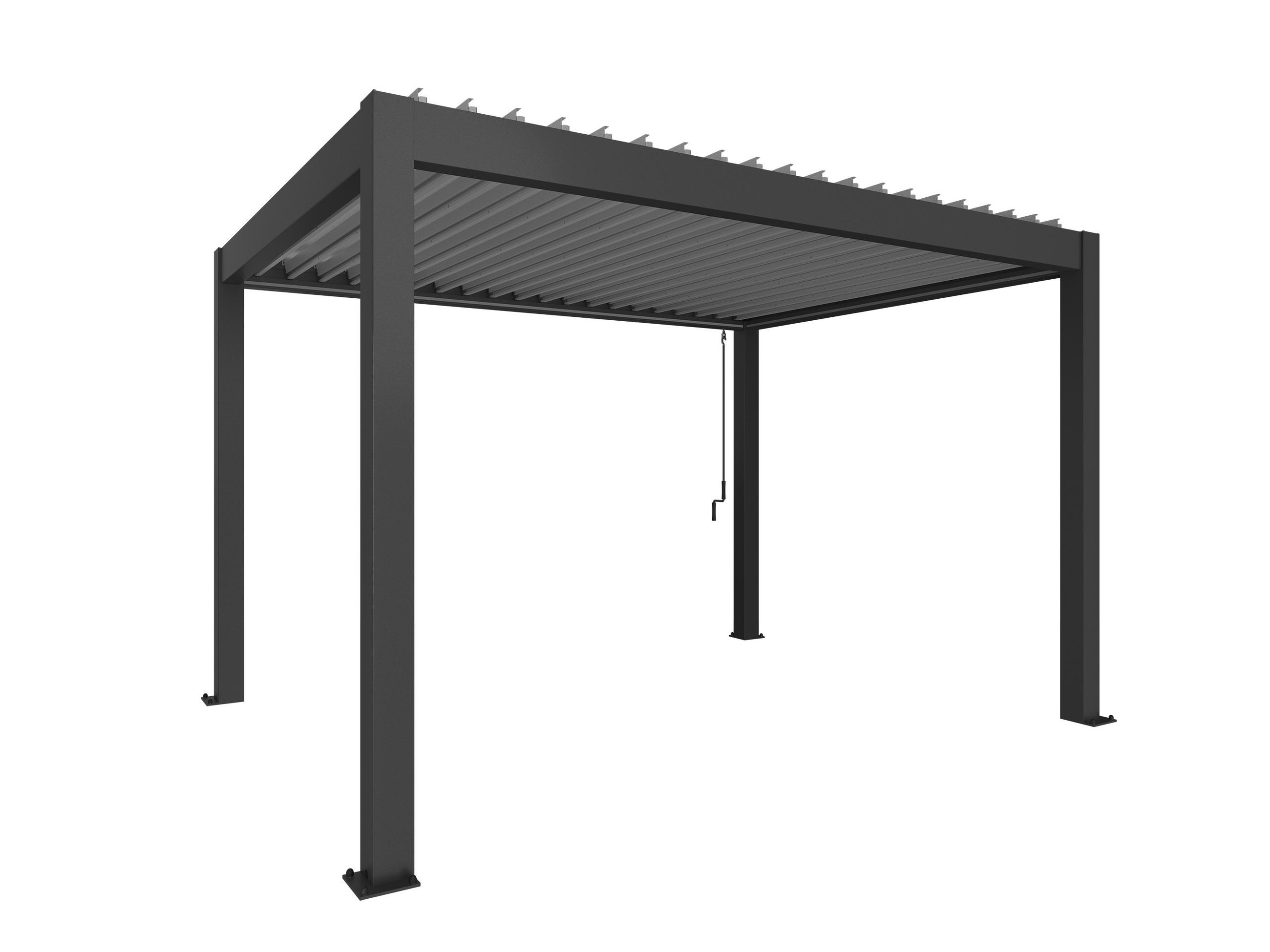 PAVILLON - Dunkelgrau/Silberfarben, Design, Metall (404,5/264/312cm) - Biohort