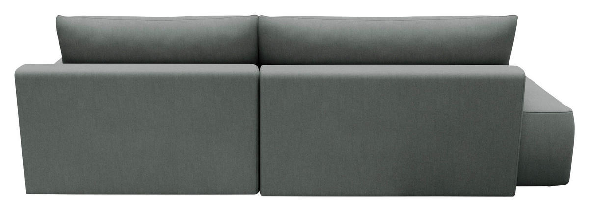 ECKSCHLAFSOFA in Struktur Grau  - Schwarz/Grau, Modern, Kunststoff/Textil (253/167cm) - Trendmanufaktur