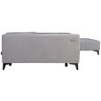 ECKSOFA  in Chenille Silberfarben  279/222 cm  - Silberfarben/Schwarz, KONVENTIONELL, Kunststoff/Textil (279/222cm) - Hom`in