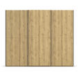 SCHWEBETÜRENSCHRANK 270/223/68 cm 3-türig Eichefarben  - Eichefarben/Schwarz, Design, Holz/Holzwerkstoff (270/223/68cm) - Novel
