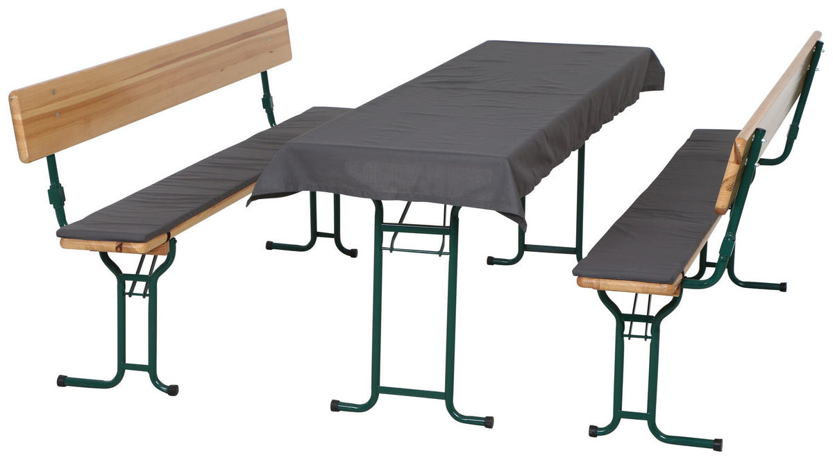 BIERBANKAUFLAGE  - Grau, Basics, Textil (90/240cm) - Gardenson