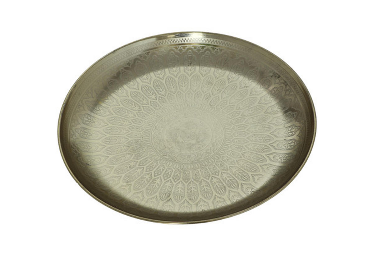 POSLUŽAVNIK ZA SERVIRANJE       33/3 cm       - šampanjac/zlatna, Osnovno, metal (33/3cm) - Ambia Home