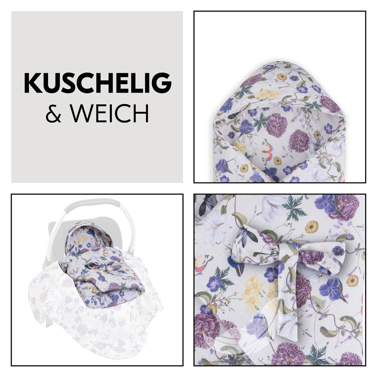 Thumbnail - Hauck Einschlagdecke Snuggle so Cosy, Beige, Textil, Füllung: Polyester, 75x0.6x75 cm, Schlafen, Babybett-Ausstattung, B...