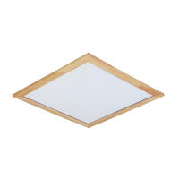 LED-DECKENLEUCHTE Hina 45/45/4,5 cm   - Schwarz/Naturfarben, Basics, Holz/Kunststoff (45/45/4,5cm) - Novel