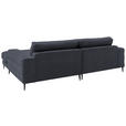 ECKSOFA  in Flachgewebe Dunkelgrau  253/177 cm  - Dunkelgrau/Schwarz, Design, Textil/Metall (253/177cm) - Dieter Knoll
