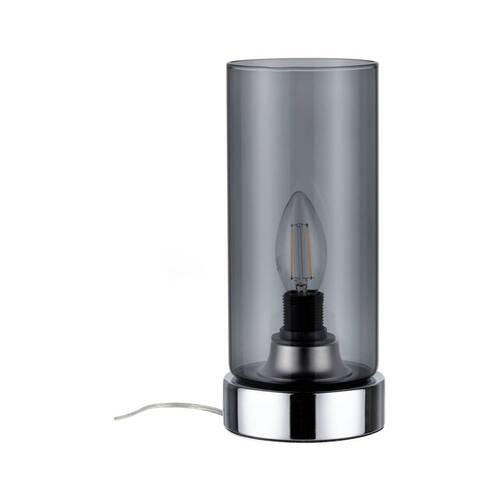 TISCHLEUCHTE 11/24,4 cm   - Chromfarben/Transparent, Design, Glas/Metall (11/24,4cm) - Paulmann