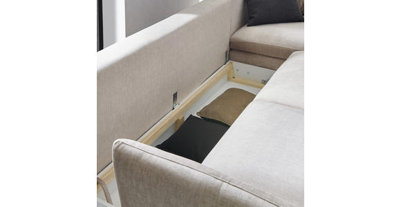 ECKSOFA in Webstoff Petrol 282/182 cm - Petrol/Schwarz, MODERN, Textil/Metall (282/182cm) - Carryhome