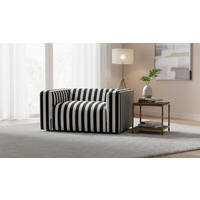 SESSEL in Webstoff Schwarz, Weiß  - Schwarz/Weiß, Design, Kunststoff/Textil (129/66/95cm) - Livetastic