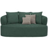 2-SITZER-SOFA in Plüsch Dunkelgrün  - Dunkelgrün/Graubraun, MODERN, Kunststoff/Textil (177/86/105cm) - Hom`in