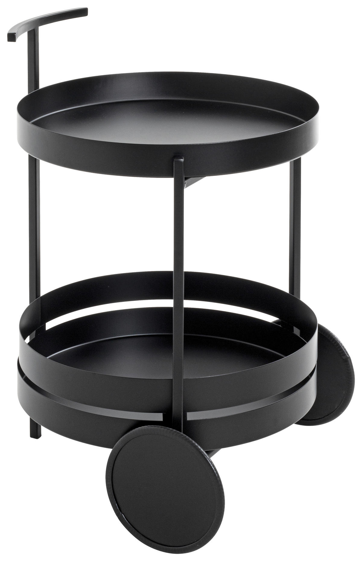 SERVIERWAGEN Schwarz  - Schwarz, Design, Metall (42/42/61cm)