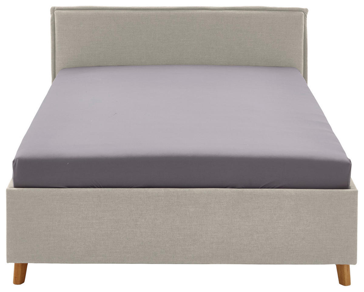 POLSTERBETT 140/200 cm  in Beige  - Eichefarben/Birkefarben, Konventionell, Holz/Textil (140/200cm) - home24