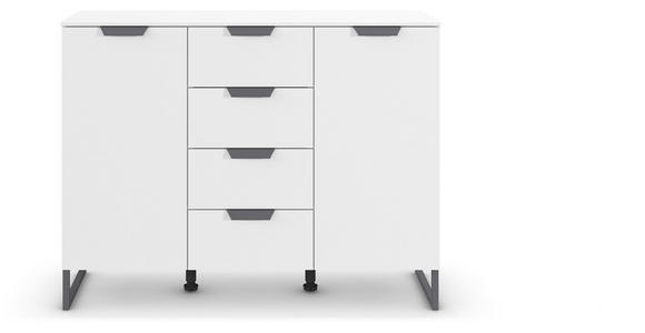 SIDEBOARD  in 120/92/42 cm  - Dunkelgrau/Weiß, Design, Holzwerkstoff/Metall (120/92/42cm) - Xora