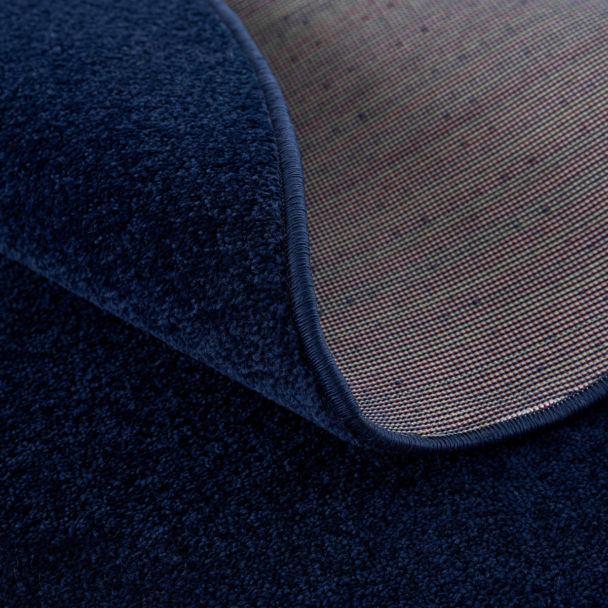 WEBTEPPICH 120 cm Uni Dunkelblau rund  - Dunkelblau, LIFESTYLE, Kunststoff/Textil (120cm) - Novel