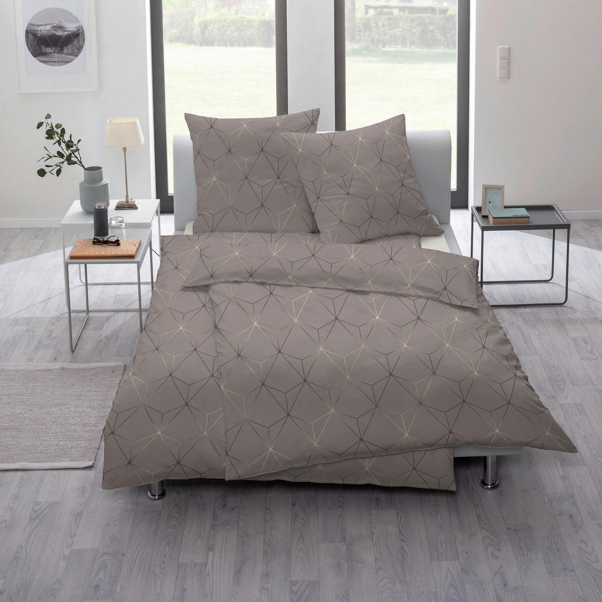BETTWÄSCHE ATELIER Makosatin 135/200 cm  - Taupe, Design, Textil (135/200cm) - Estella