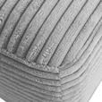 ECKSOFA Hellgrau Cord  - Hellgrau/Schwarz, KONVENTIONELL, Holz/Textil (212/155cm) - Carryhome