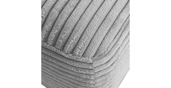ECKSOFA Hellgrau Cord - Hellgrau/Schwarz, KONVENTIONELL, Holz/Textil (212/155cm) - Carryhome