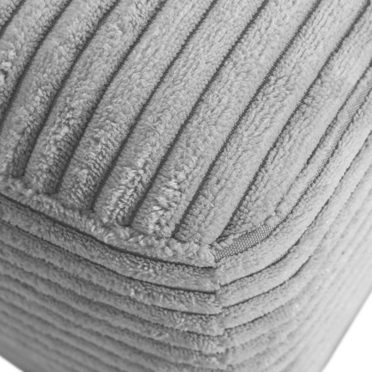 HOCKER in Textil Hellgrau  - Hellgrau/Schwarz, Konventionell, Holz/Textil (89/45/63cm) - Carryhome