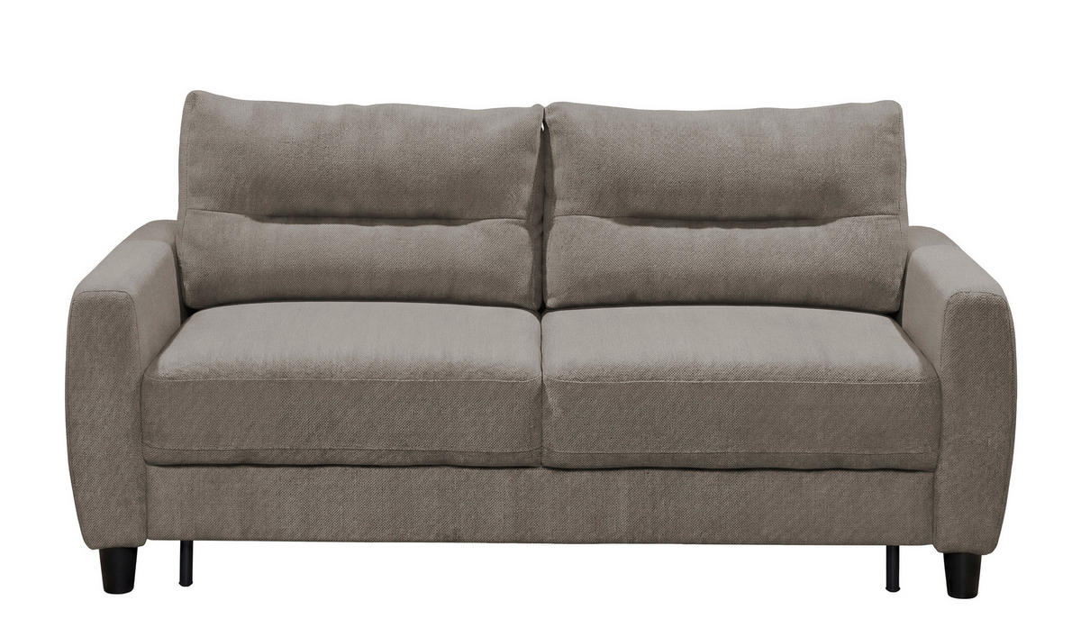 SCHLAFSOFA RIO in Webstoff Greige  - Greige/Schwarz, MODERN, Holz/Textil (192/83/99cm) - MID.YOU