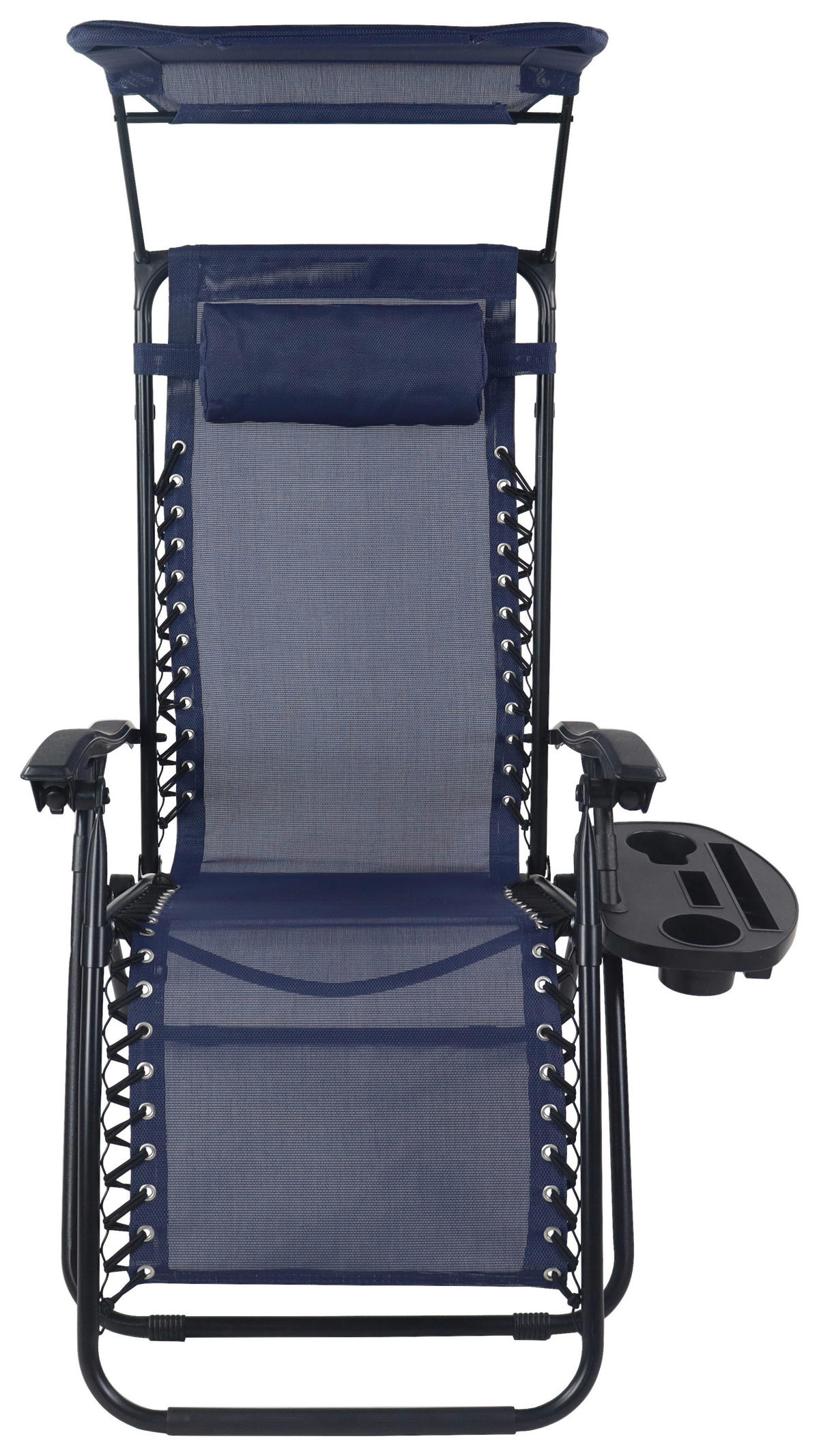 GARTENLIEGE 51/133/91 cm  - Blau, MODERN, Textil/Metall (51/133/91cm) - Gardenson