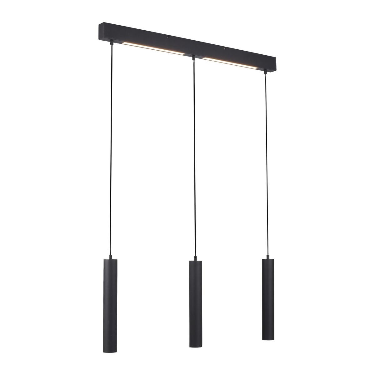 LED-PENDELLEUCHTE SW DANTE 60/5,2/120 cm   - Schwarz, Design, Kunststoff/Metall (60/5,2/120cm) - Schöner Wohnen