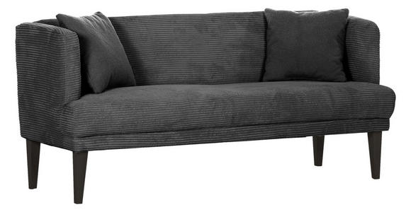 SITZBANK in Textil Anthrazit, Grau  - Anthrazit/Schwarz, Design, Holz/Textil (170/83/70cm) - Landscape