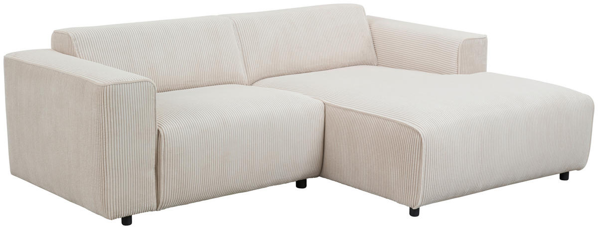 HÖRNSOFFA i manchester cremefärgad  - svart/cremefärgad, Design, textil/plast (234/161cm) - Livetastic