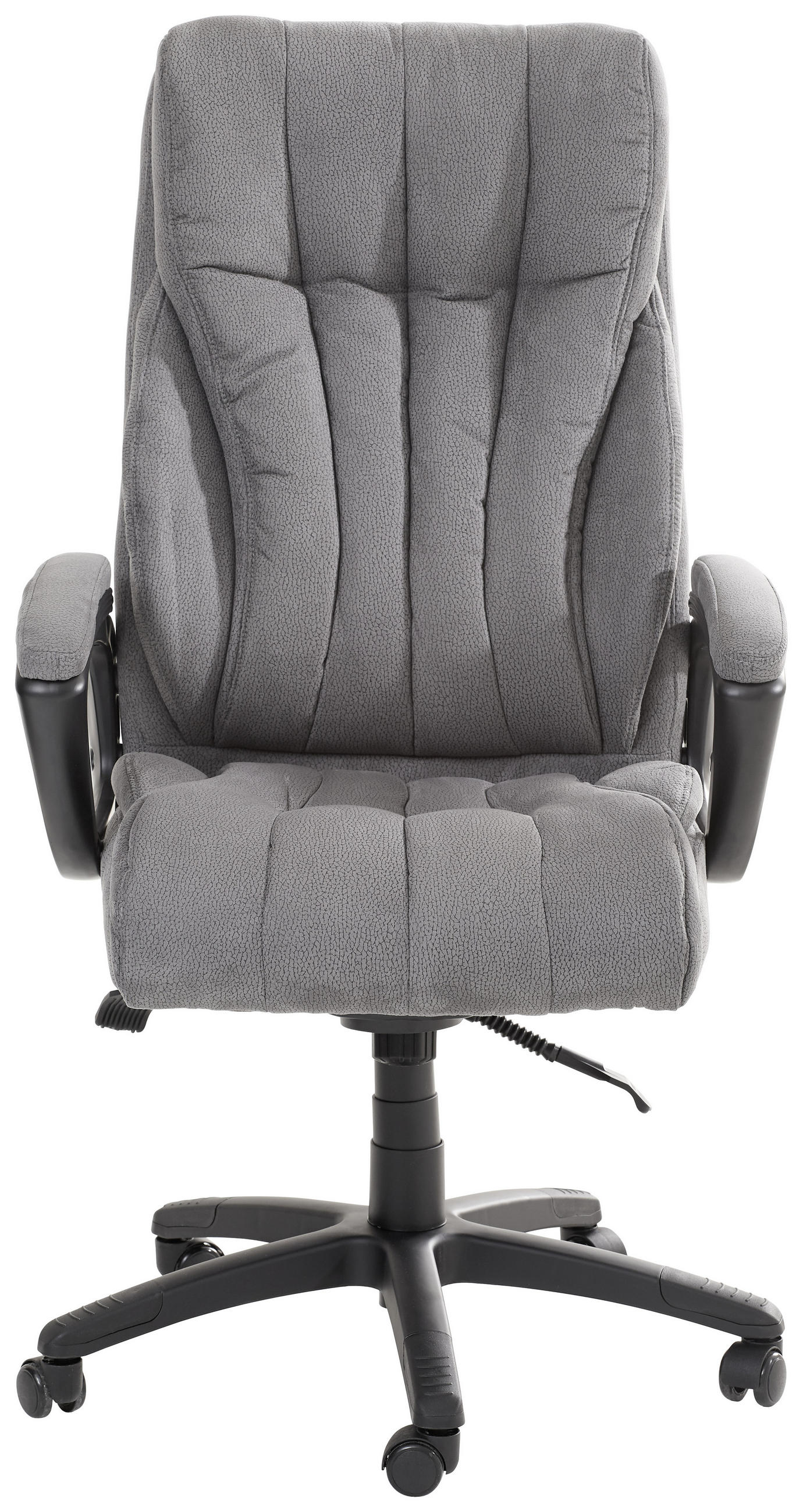 CHEFSESSEL Grau, Schwarz  - Schwarz/Grau, KONVENTIONELL, Kunststoff/Textil (68/113-121/68cm)