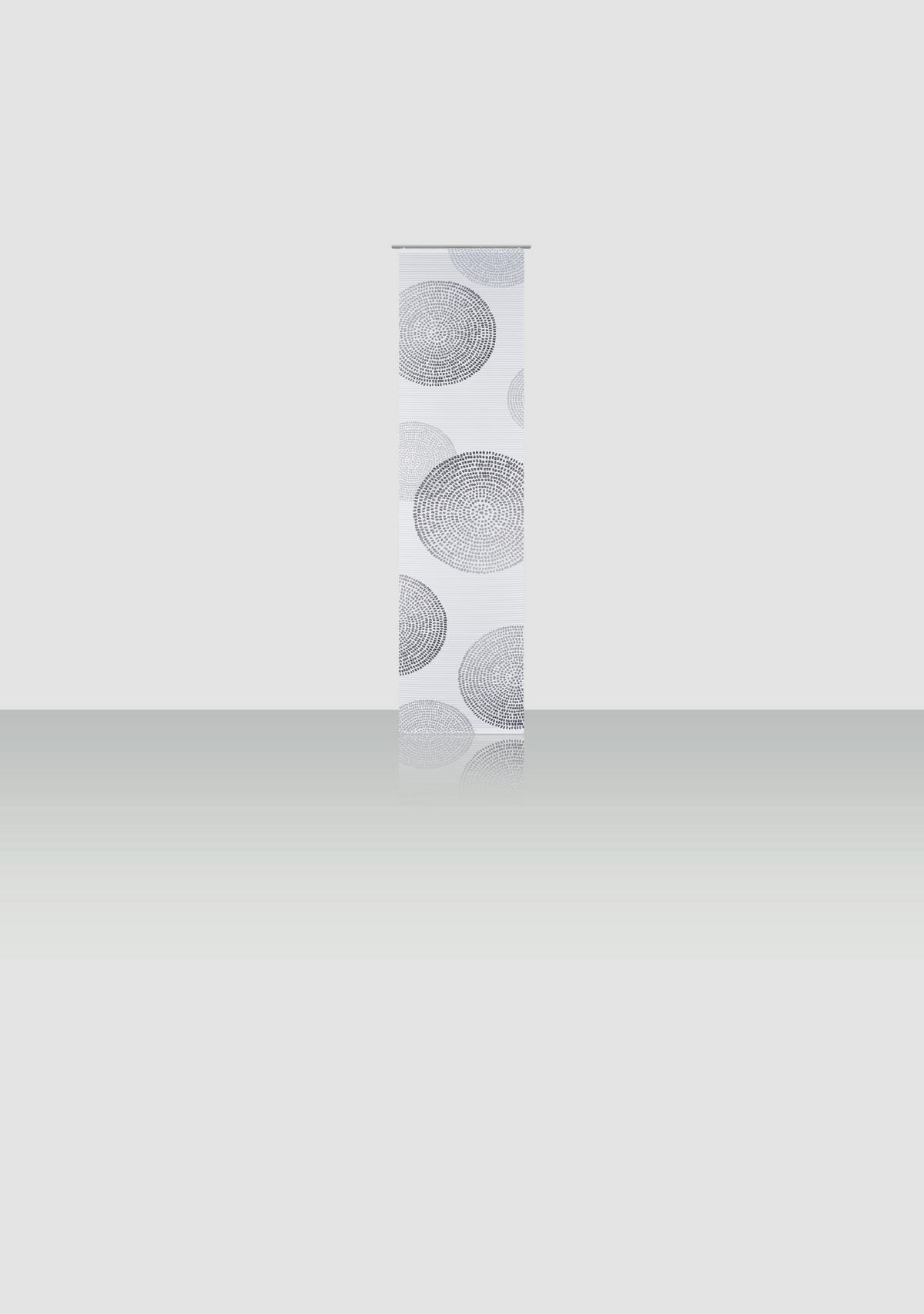 FLÄCHENVORHANG in Grau, Weiß halbtransparent  - Weiß/Grau, Basics, Textil (60/255cm) - Novel