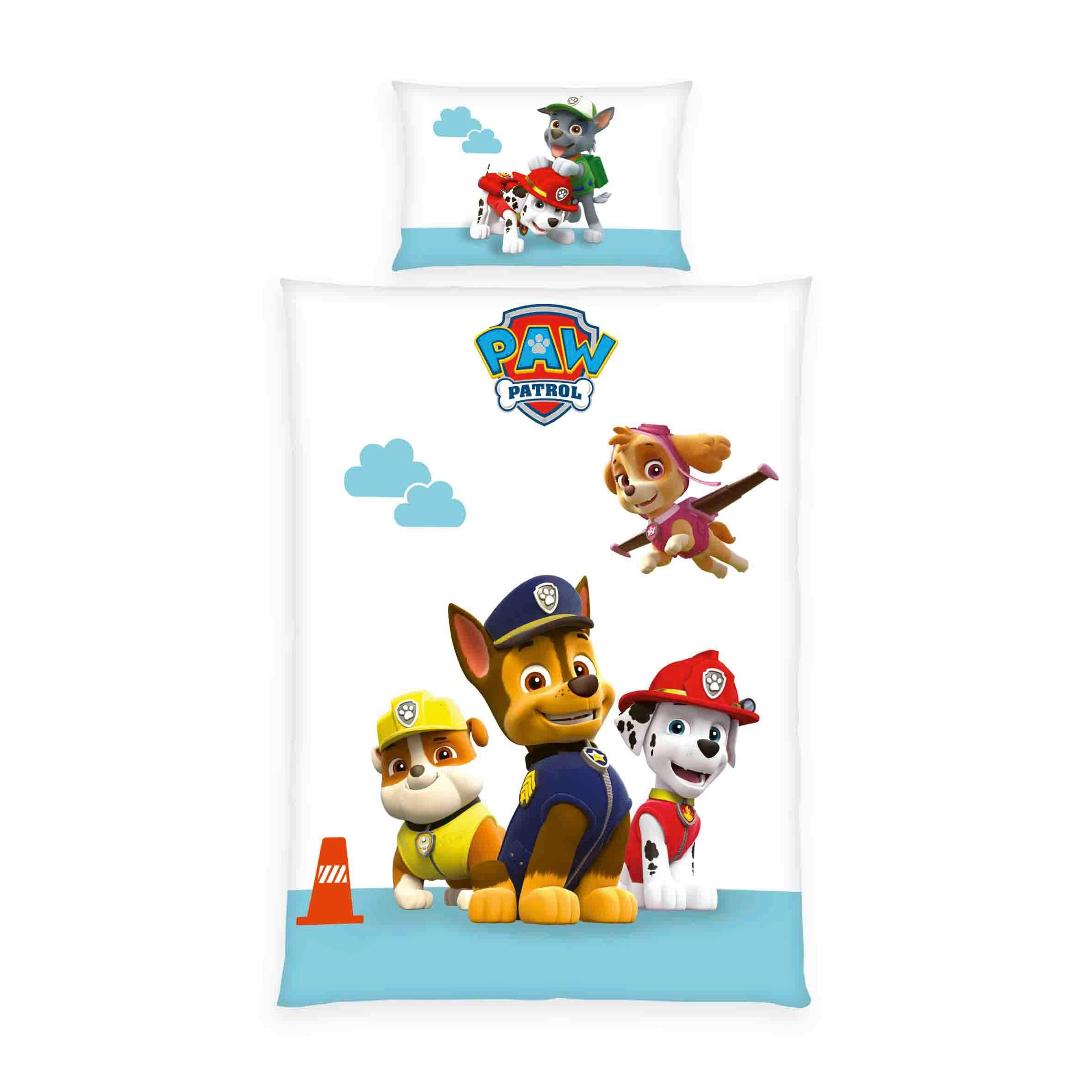 BABYBETTWÄSCHE Paw Patrol Flanell 100/135 cm  - Weiß, Basics, Textil (100/135cm) - baby best