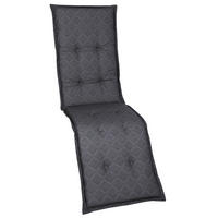 RELAXSESSELAUFLAGE in Anthrazit geometrisch  - Anthrazit, KONVENTIONELL, Textil (50/6/170cm)