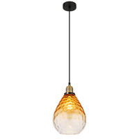 ZÁVESNÉ SVIETIDLO, 21/120 cm  - číra/čierna, Basics, kov/sklo (21/120cm) - Globo