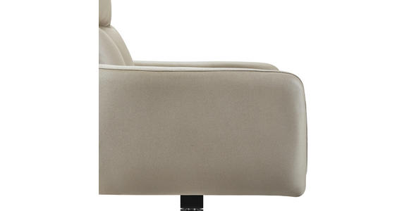 ARMLEHNSTUHL in Eisen Mikrofaser - Taupe/Schwarz, Design, Textil/Metall (62/89,5/65cm) - Novel