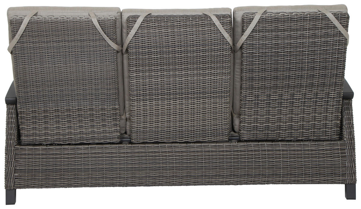 LOUNGEGARNITUR 4-teilig   72/103/160 cm Aluminium  - Grau, Basics, Keramik/Kunststoff (72/103/160cm) - Siena Garden