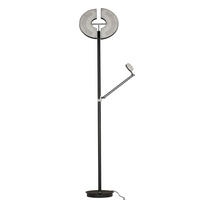 STOJACIA LED LAMPA, 41/39,35/182,80 cm - čierna/prírodná farba, Basics, kov/drevo (41/39,35/182,80cm) - Dieter Knoll