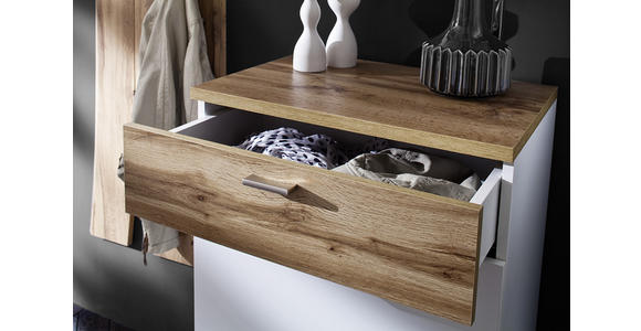 GARDEROBE 4-teilig in 205/205/40 cm - Eichefarben/Weiß, Design, Holzwerkstoff (205/205/40cm) - Carryhome