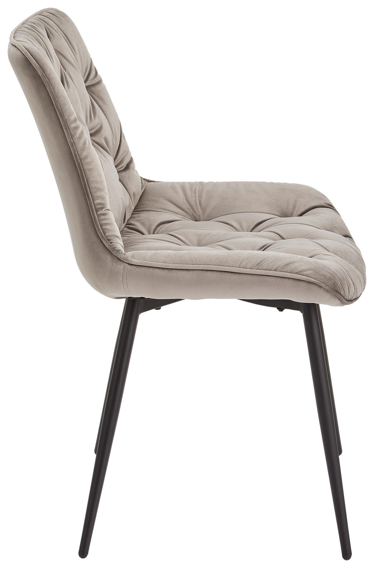 STUHL  in Eisen Samt  - Schwarz/Grau, Modern, Holz/Textil (52/85/59cm) - Livetastic