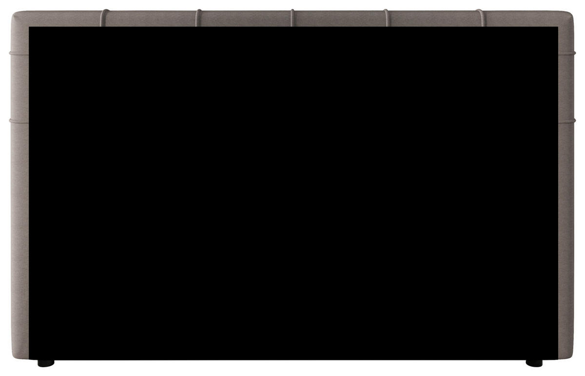 BOXSPRINGBETT 200/200 cm,  in Taupe, H3 = fest  - Taupe/Schwarz, KONVENTIONELL, Kunststoff/Textil (200/200cm)