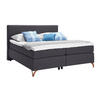 BOXSPRINGBETT 180/200 cm  in Anthrazit  - Anthrazit/Kupferfarben, Design, Textil/Metall (180/200cm) - Esposa