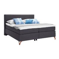 BOXSPRINGBETT 180/200 cm  in Anthrazit  - Anthrazit/Kupferfarben, Konventionell, Textil/Metall (180/200cm) - Esposa