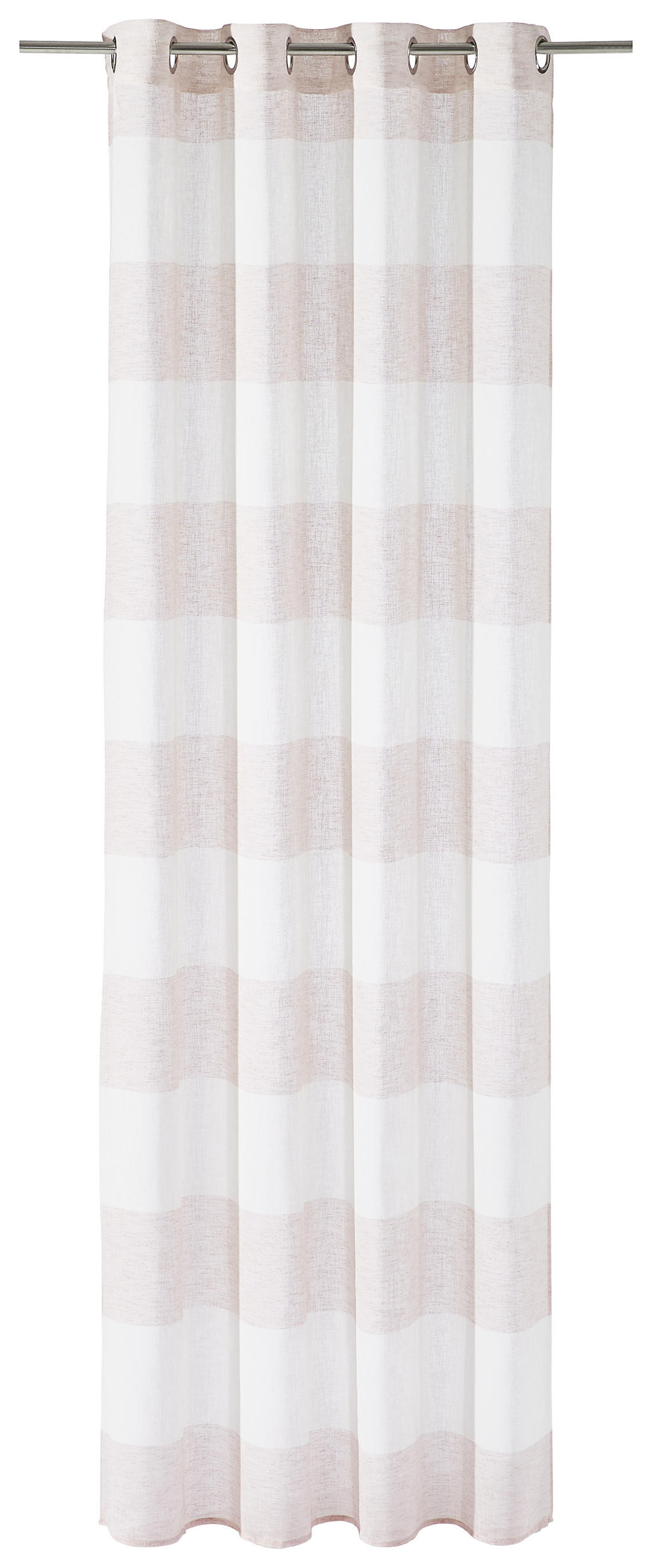 ÖSENSCHAL RIGA STRIPE halbtransparent 140/245 cm   - Taupe/Rosa, KONVENTIONELL, Textil (140/245cm) - Esposa