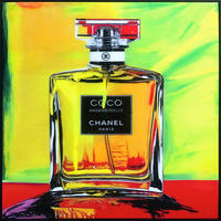 PICTURĂ ÎN ULEI 80/80 cm  - galben/negru, Trend, plastic/lemn (80/80cm) - Monee