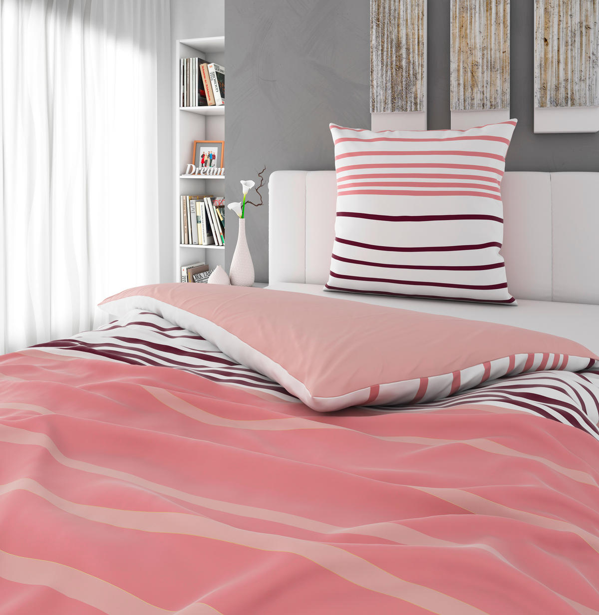 OBOUSTRANNÉ POVLEČENÍ, fialová, 135/200 cm - fialová, Design, textil (135/200cm) - Esposa