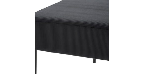 HOCKERBANK 100/45/35 cm Cord Schwarz - Schwarz, MODERN, Textil/Metall (100/45/35cm) - Novel