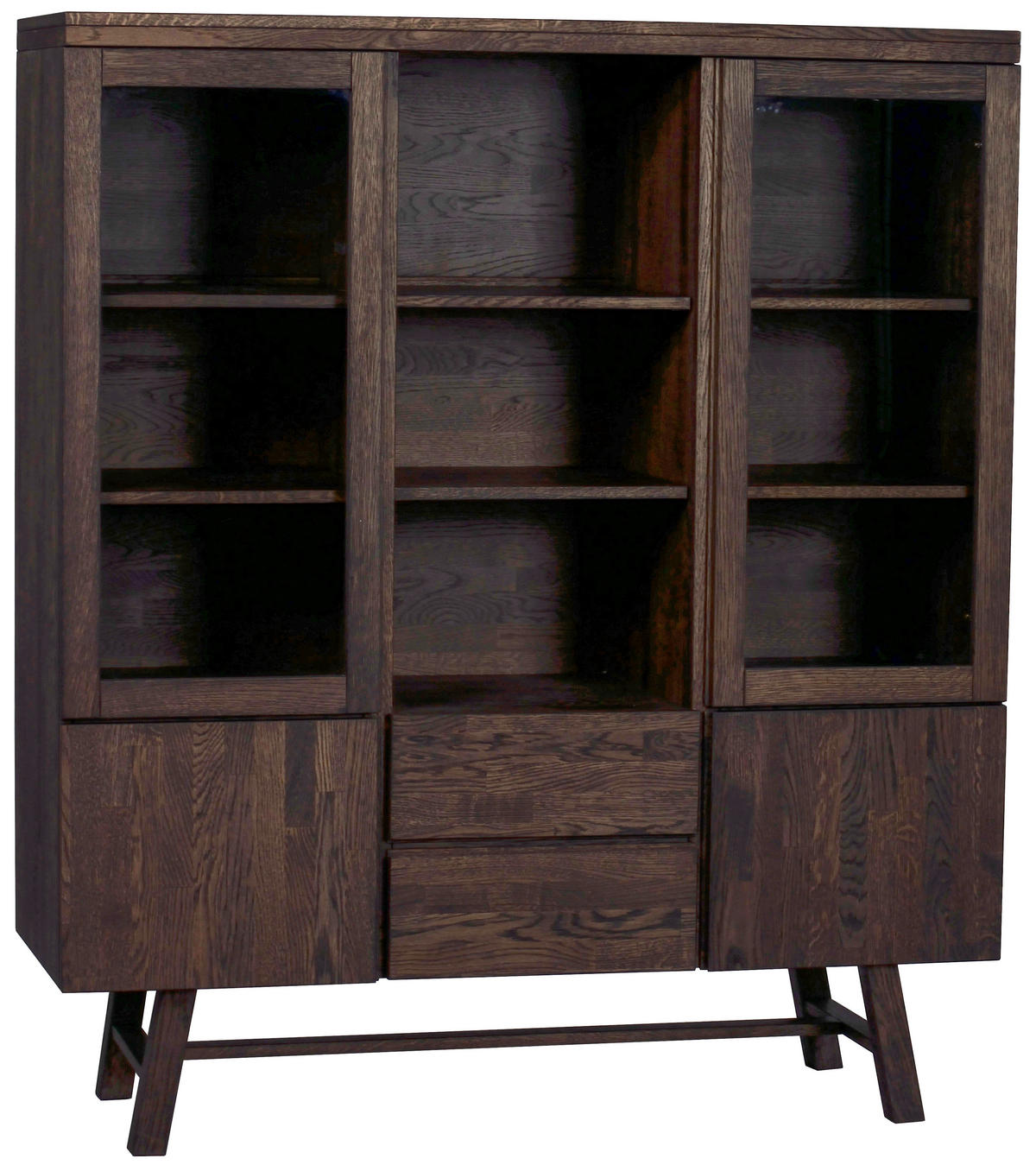 HÖG BYRÅ 130/150/45 cm  - mörkbrun, Klassisk, trä (130/150/45cm) - Rowico