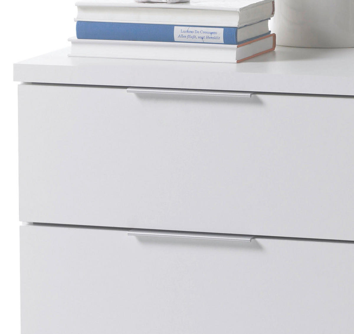 NACHTSCHRANK  - Silberfarben/Weiß, Basics (46/61/42cm) - P & B