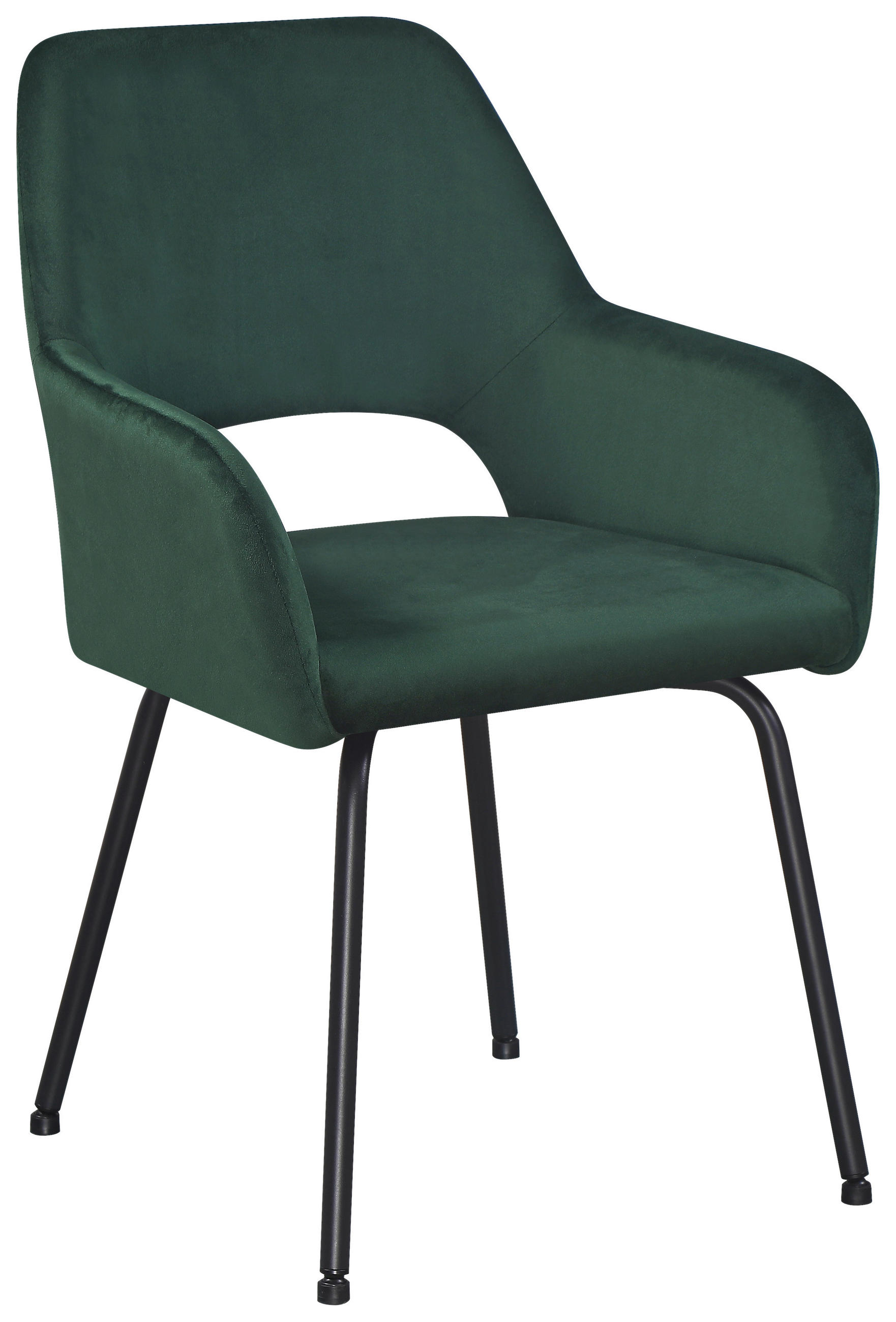 Armlehnstuhl Jonny järn manchester  - grön/svart, Klassisk, metall/textil (58/86/59cm)