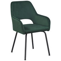 STOL MED ARMSTÖD järn manchester  - grön/svart, Klassisk, metall/textil (58/86/59cm) - Hom`in