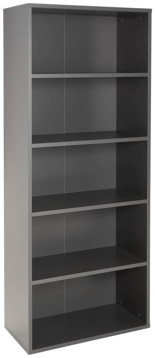 AKTENREGAL Graphitfarben  - Schwarz/Graphitfarben, MODERN, Holzwerkstoff/Kunststoff (80/197/40cm) - Novel