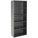 AKTENREGAL 80/197/40 cm  - Schwarz/Graphitfarben, MODERN, Holzwerkstoff/Kunststoff (80/197/40cm) - Novel